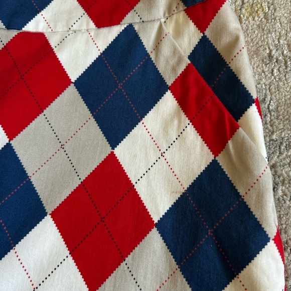 Loudmouth Women’s Vintage Argyle Red Blue Mini Golf Skirt Skort w/Pockets Size 4 - Picture 11 of 11